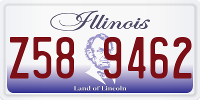 IL license plate Z589462