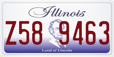 IL license plate Z589463