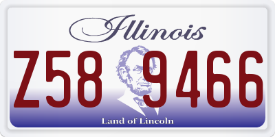 IL license plate Z589466