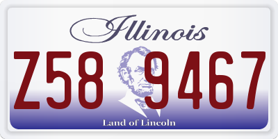 IL license plate Z589467