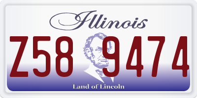 IL license plate Z589474