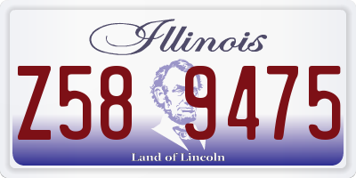 IL license plate Z589475