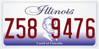 IL license plate Z589476