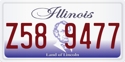 IL license plate Z589477