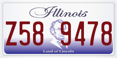 IL license plate Z589478