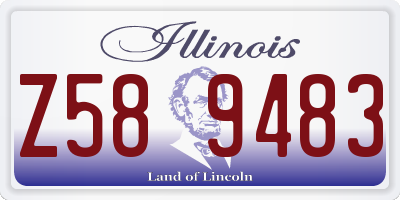 IL license plate Z589483