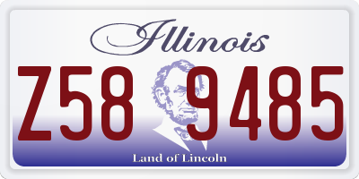 IL license plate Z589485