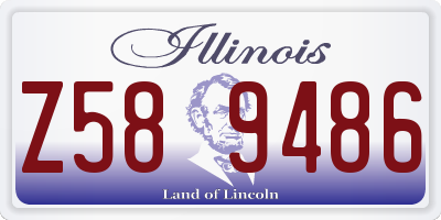 IL license plate Z589486