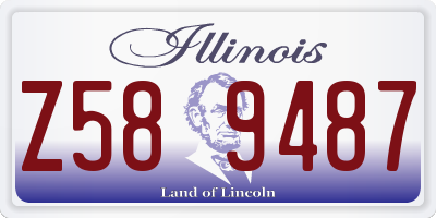 IL license plate Z589487