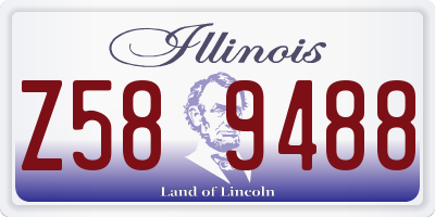 IL license plate Z589488