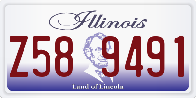 IL license plate Z589491