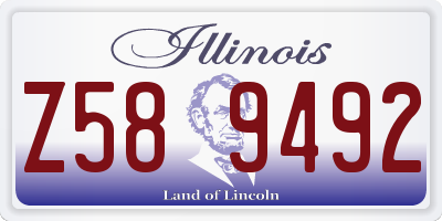 IL license plate Z589492