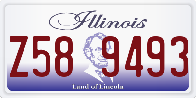 IL license plate Z589493
