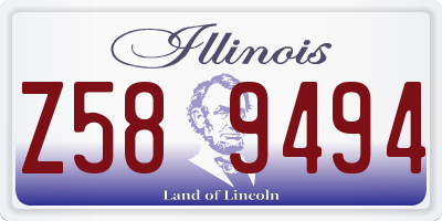 IL license plate Z589494