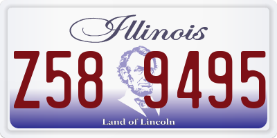 IL license plate Z589495