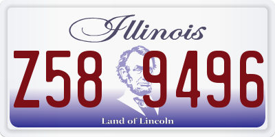 IL license plate Z589496