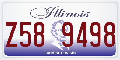 IL license plate Z589498