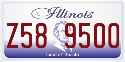IL license plate Z589500