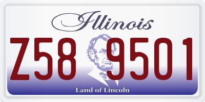 IL license plate Z589501