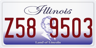 IL license plate Z589503
