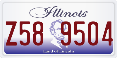 IL license plate Z589504