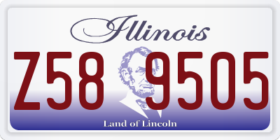 IL license plate Z589505