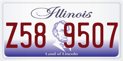IL license plate Z589507
