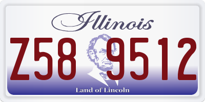 IL license plate Z589512