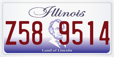 IL license plate Z589514