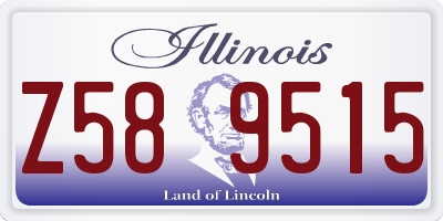 IL license plate Z589515