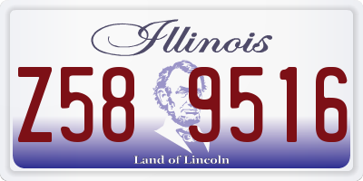 IL license plate Z589516