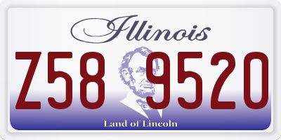 IL license plate Z589520