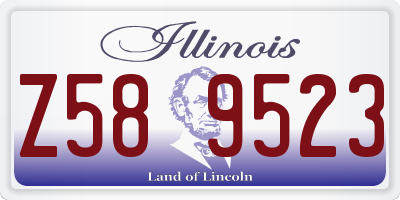 IL license plate Z589523