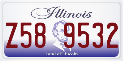IL license plate Z589532