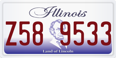 IL license plate Z589533