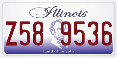 IL license plate Z589536