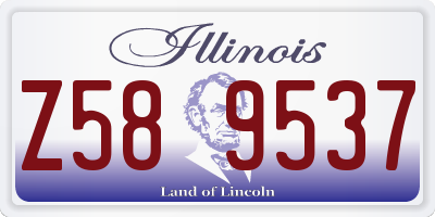 IL license plate Z589537