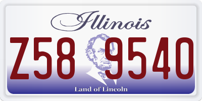 IL license plate Z589540