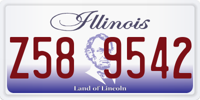 IL license plate Z589542