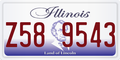 IL license plate Z589543