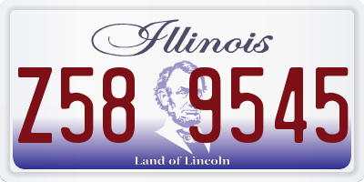 IL license plate Z589545