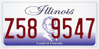 IL license plate Z589547