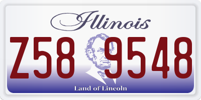 IL license plate Z589548
