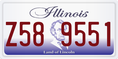 IL license plate Z589551