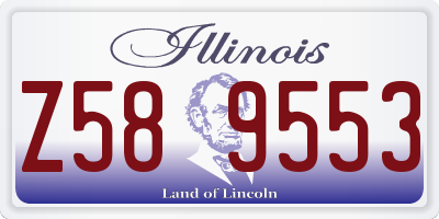 IL license plate Z589553