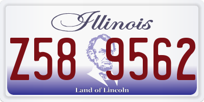 IL license plate Z589562