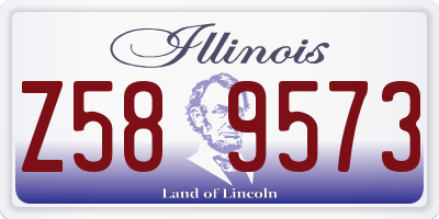 IL license plate Z589573