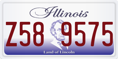 IL license plate Z589575