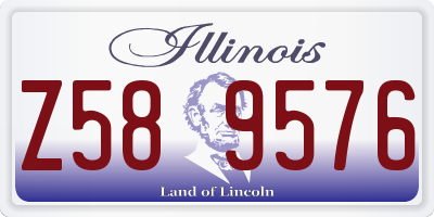 IL license plate Z589576