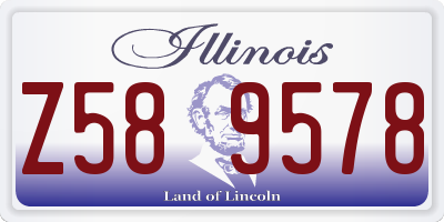 IL license plate Z589578